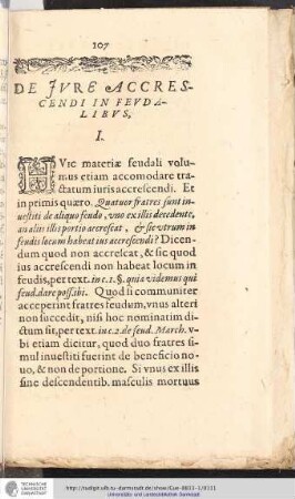 De jure Accrescendi in Fevdalibvs