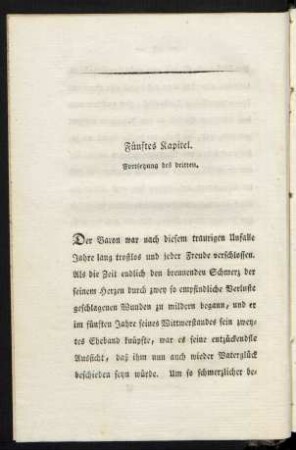 Fünftes Kapitel. Fortsetzung des dritten.