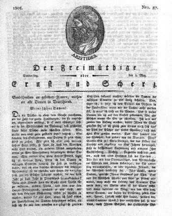 Nro. 87, Donnerstag, den 2. May 1805