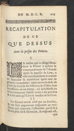 Recapitulation De Ce Que Dessus