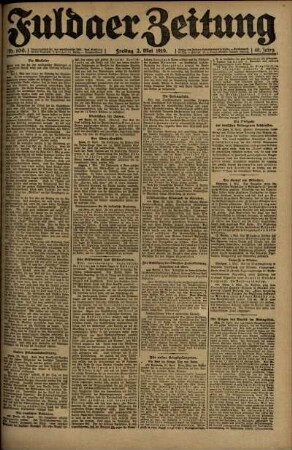 Ausgabe vom Freitag, den 02. Mai 1919.