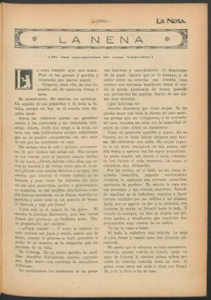 La Nena : (De las memorias de una viejecita)