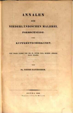 Annalen der niederländischen Malerei, Formschneide- und Kupferstecherkunst