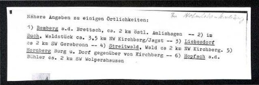 Notiz zu Ortsangaben