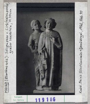 Mainz, Diözesanmuseum: Seligenpaar vom Portal der Liebfrauenkirche