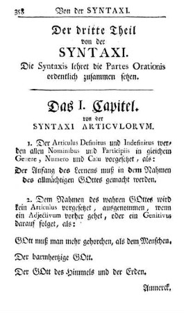 Der dritte Theil. Von der Syntaxi.