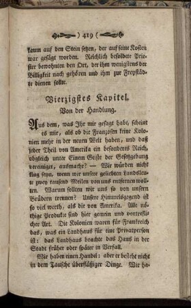 Vierzigstes Kapitel. Von der Handlung. - Vier und vierzigstes Kapitel. Versailles.