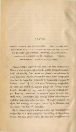 XXXVIII. Polands waarde als hoofdofficier. - ...