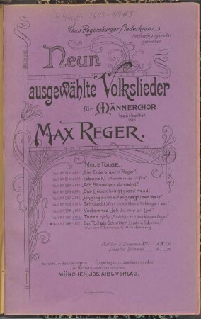 Neun ausgewählte Volkslieder : für Männerchor bearbeitet, 8. Trutze nicht