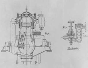 Benzinmotor, Schema : Technikgeschichte | Maschinenbau | Verkehrswesen | Autowesen