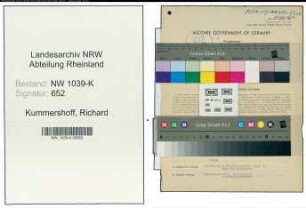 Entnazifizierung Richard Kummerhoff , geb. 03.04.1913 (Betriebsinhaber)