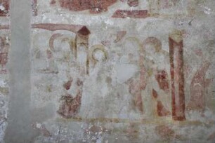 Szenen aus Heiligenlegenden — Malerei an der nördlichen Tonnenwand — Wandbild