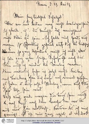 Brief vom 29.05.1907