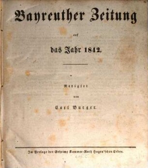 Bayreuther Zeitung. 1842, 1842