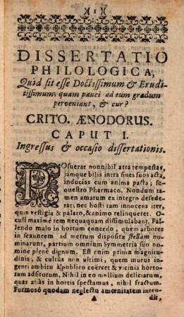 Diss. philol. de vera eruditione