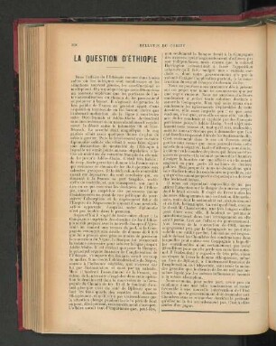 La Question D'Éthiopie.