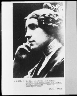 Aufnahme Natalja Wolochma (1878-1966), Schauspielerin
