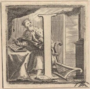 Initiale I (Vision von König David)