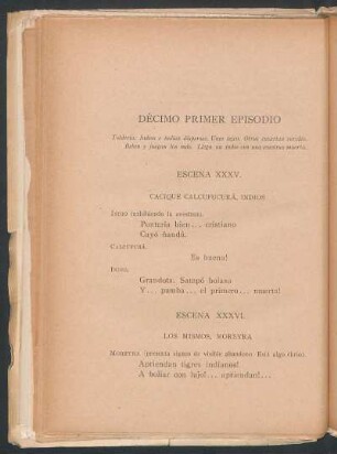 Décimo primer episodio : Toldería de Calcufurá