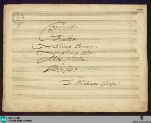 Concertos - Mus. Hs. 85 : fl, orch; G; GroF 720