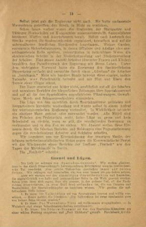 Greuel und Lügen