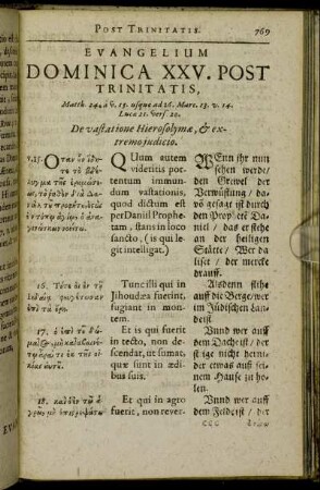 Evangelium Dominica XXV. Post Trinitatis.