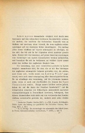 Zur Kritik Jakob Ayrers : mit besonderer Rücksicht auf sein Verhältnis zu Hans Sachs und den englischen Komödianten