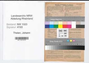 Entnazifizierung Johann Thelen , geb. 14.07.1892 (Gastwirt)