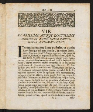 3-27, Vir Clarissime Atque Doctissime Domine Et ...
