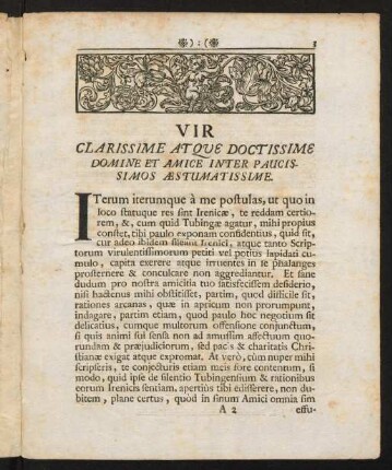 3-27, Vir Clarissime Atque Doctissime Domine Et ...