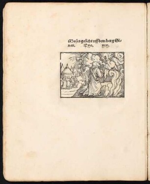Holzschnitt: Moses gesicht vff dem berg Sinai. Exo. xix.