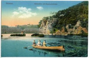 Grimma. Rabenstein mit Eisenbahnbrücke