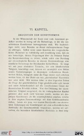 VI. Kapitel: Deduktion der Kunstformen
