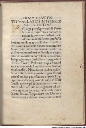 Sermo de mysterio eucharistiae