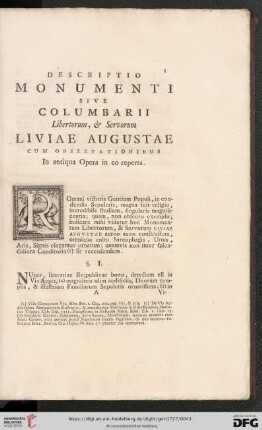 Descriptio Monumenti sive Columbarii