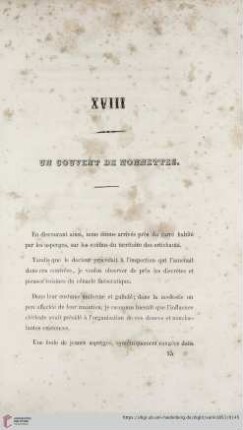 XVIII Un couvent de nonnettes