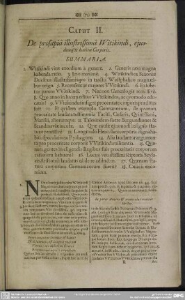 Caput II. De prosapia illustrissima Witikindi, eiusdemque habitu Corporis