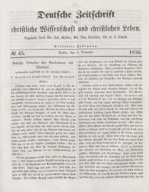 353-356 Kritische Gedanken über Pantheismus und Theismus, gelegentlich angeknüpft an eine anonyme Schrift : II. (Schluß)