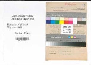 Entnazifizierung Franz Fischer , geb. 09.03.1882 (Forstmeister)