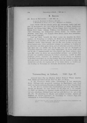 Versammlung zu Lübeck. - 1440 Apr. 17.
