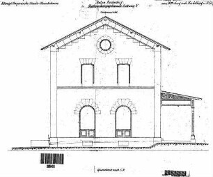 Reichenberg: Empfangsgebäude Verwaltungsgebäude Giebelansicht