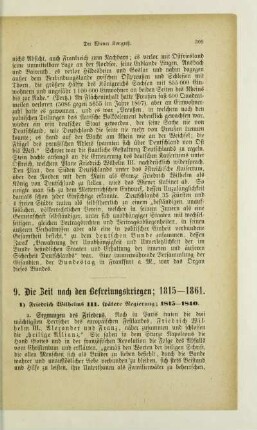9. Die Zeit nach den Befreiungskriegen; 1815-1861