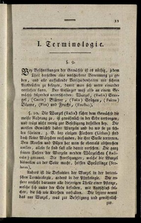 I. Terminologie.
