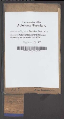 Personalakte: Engelbertz, Bernhard J.H.