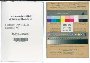 Entnazifizierung Johann Buthe , geb. 19.03.1902 (Verwalter)