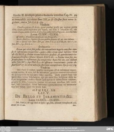 Cap. V. De Bello Et Iuramentis [et]c.