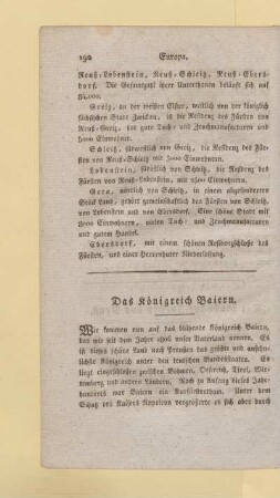 Das Koenigreich Bayern