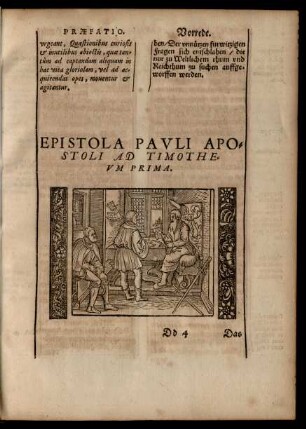 Epistola Pauli Apostoli Ad Timotheum Prima.