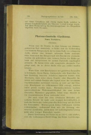 Photomechanische Glasätzung