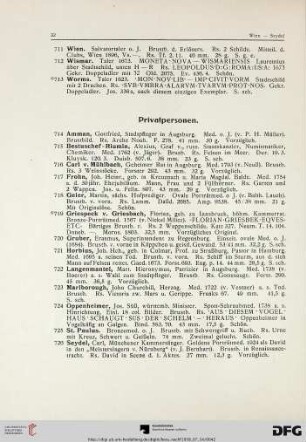 Privatpersonen (Nr. 714-731)